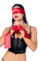 Masque ou Lien Sexy Satin Rouge et Noir Mapalé