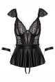 Ensemble Nuisette String Ouvert Fetish 3 Pièces COTTELLI