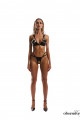 Ensemble Taille L/XL Lingerie Ouvert Fetish Noir Keira Lise Obsessive