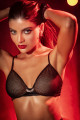 Ensemble Sexy en Résille Intégrale avec Porte-Jarretelles 3 Pièces Mapalé