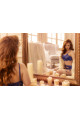 Ensemble Sexy Bleu Intense Dentelle Effet Cils 3 Pièces Mapalé