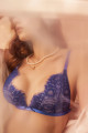 Ensemble Sexy 2 Pièces Bleu Dentelle Effet Cils Mapalé