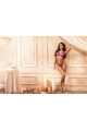 Ensemble Sexy 2 Pièces Dentelle Effet Brillant Rose Mapalé