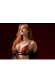 Ensemble Sexy en Résille Transparente Broderie Roses 2 Pièces Mapalé
