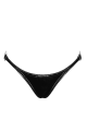 String PVC avec Fermeture Argentée Dominae Noir HandMade