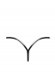 String PVC avec Fermeture Argentée Dominae Noir HandMade