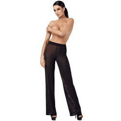 Pantalon Transparent Voile Noir Onyx
