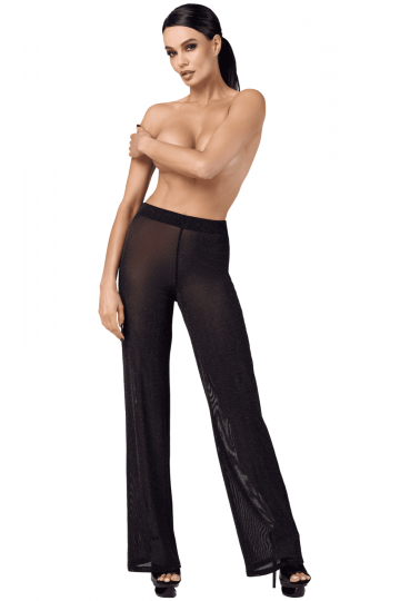 Pantalon Transparent Voile Noir Onyx