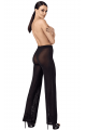 Pantalon Transparent Voile Noir Onyx Noir HandMade