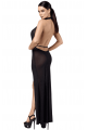 Robe Longue Onyx Liquide Noir HandMade