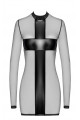 Robe Courte Fetish Crossfire Maille et Wetlook Noir HandMade