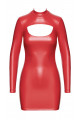 Robe Moulante Fetish Rouge Ouverte Vixen Noir HandMade