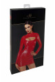 Robe Moulante Fetish Rouge Ouverte Vixen Noir HandMade