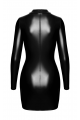 Robe Moulante Fetish Noir Ouverte Vixen Noir HandMade