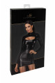 Robe Moulante Fetish Noir Ouverte Vixen Noir HandMade