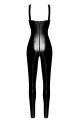 Combinaison Fetish Vixen Bodystocking Lacage Corset Noir HandMade