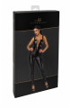 Combinaison Fetish Vixen Bodystocking Lacage Corset Noir HandMade