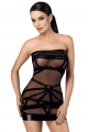 Mini Robe Libertine Transparente Courte Esprit Bondage Noir HandMade