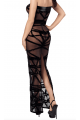 Robe Longue Libertine Transparente Esprit Bondage Noir HandMade
