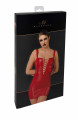 Mini Robe Fetish Lacée Rouge Bombshell Noir HandMade