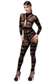 Combinaison Transparente Bondesque Fetish Noir HandMade
