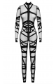 Combinaison Transparente Bondesque Fetish Noir HandMade