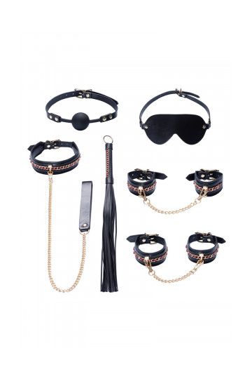 Ensemble Fetish SM Noir 7 Pièces