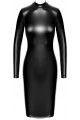 Robe Fuseau Fetish Dos Nu Transparent Crystal Wetlook Elastique Noir HandMade