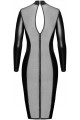 Robe Fuseau Fetish Dos Nu Transparent Crystal Wetlook Elastique Noir HandMade