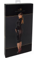 Robe Fuseau Fetish Dos Nu Transparent Crystal Wetlook Elastique Noir HandMade