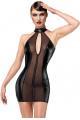 Mini Robe Transparente Fetish Tulle et Wetlook Luxuria Noir HandMade