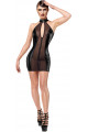 Mini Robe Transparente Fetish Tulle et Wetlook Luxuria Noir HandMade