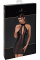 Mini Robe Transparente Fetish Tulle et Wetlook Luxuria Noir HandMade