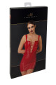 Mini Robe Fetish Lacée Rouge Bombshell