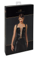 Corset Top en PVC Lacé Devant Dominae 