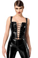 Corset Top en PVC Lacé Devant Dominae 