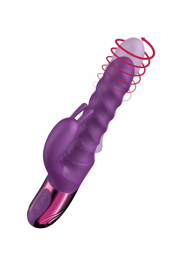 Rabbit Vibrant Rotation 360 et Va et Vient Swirl Thrusting Vibrator