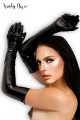 Gants Longs Noir Wetlook Effet Vinyle