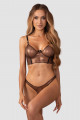 Ensemble Sexy Or Top et String Ouvert Soranna