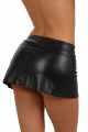 Mini Jupe Noire Simili Cuir Ceinture