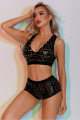 Ensemble Top et Shorty noir - J Lingerie