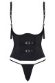Ensemble corset seins nus noir - Cottelli PARTY 