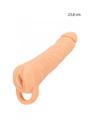 Extension de Pénis 23,8 cm et Masturbateur 2 en 1