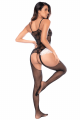 Bodystocking noir en résille style soubrette - Mapalé