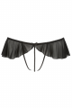 String ouvert à volants perles noires - Cottelli