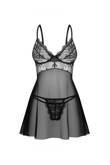 Nuisette et string Noir