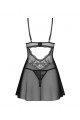Perisia babydoll et string - Noirs