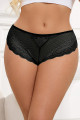 Tanga Dentelle Bijou Coeur Noir Litolu Lingerie