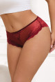 Tanga Dentelle Bijou Coeur Noir Bordeaux Litolu Lingerie