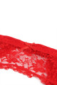 Porte Jarretelles Dentelle et String Rouge Litolu Lingerie